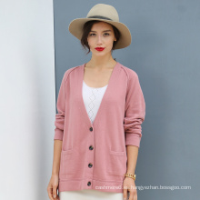 Cardigan de dama 100% cachemir suéter, abrigo de invierno